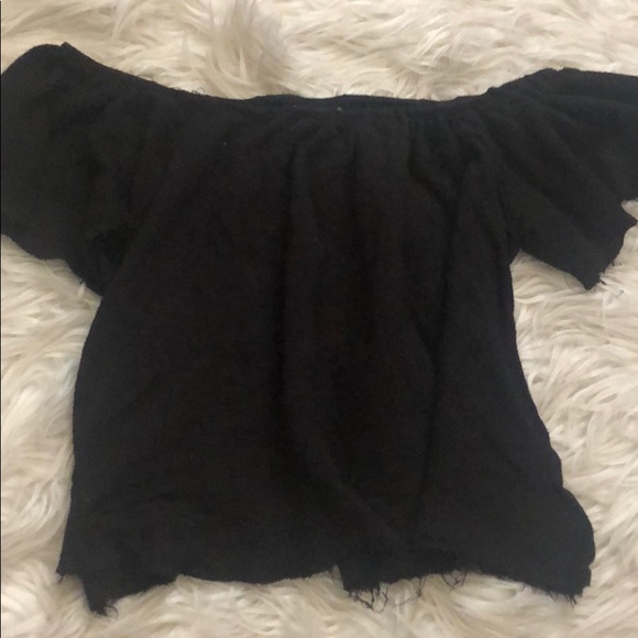 Off the shoulder black blouse - Picture 1 of 2